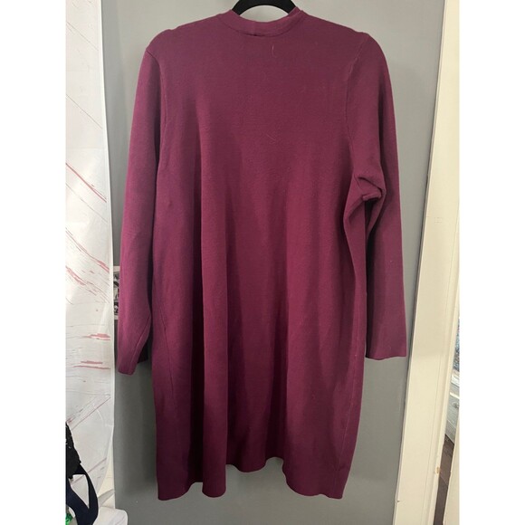 Torrid size 3 burgundy red dark pink long cardigan sweater - Picture 4 of 4